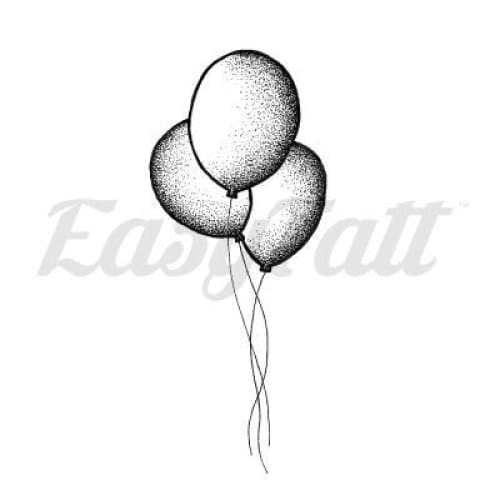 Balloons - By Luisa Aparicio - Temporary Tattoo
