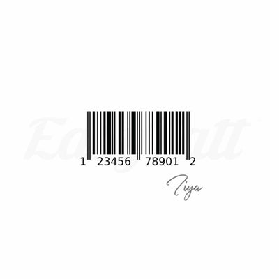 Barcode - By Tiya - Temporary Tattoo