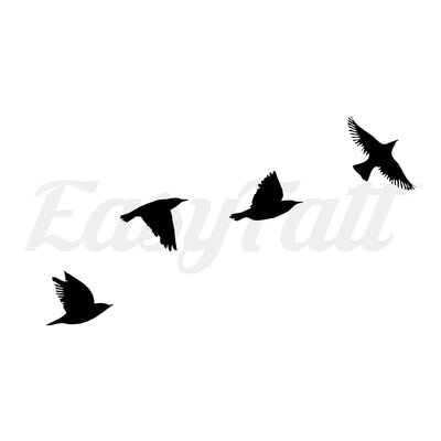 Bird Flock - Temporary Tattoo