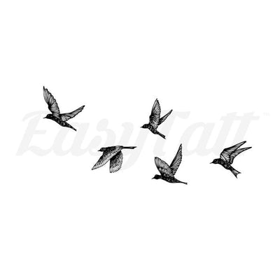 Bird Flock - Temporary Tattoo