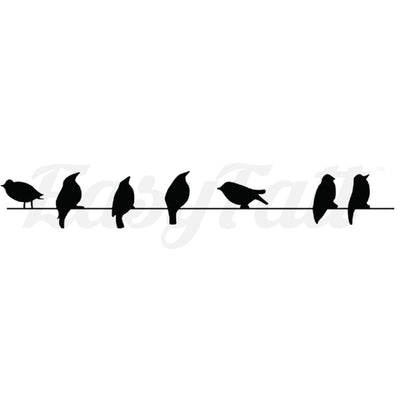 Birds on a Wire - Temporary Tattoo
