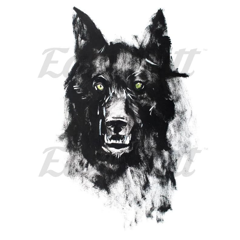 Black Dog - Temporary Tattoo