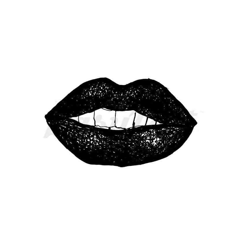 Black Lipstick - By Alexandra Ramirez - Temporary Tattoo
