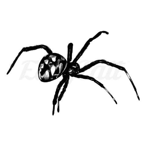 Black Spider - Temporary Tattoo