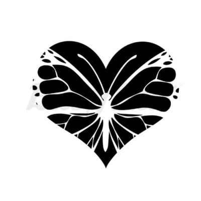 Butterfly Heart - By Jen - Temporary Tattoo