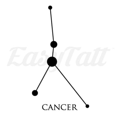 Cancer Constellation - Temporary Tattoo