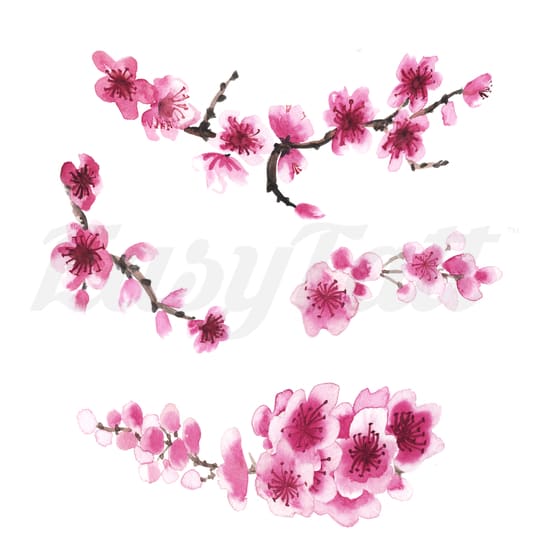 Cherry Blossoms - Temporary Tattoo