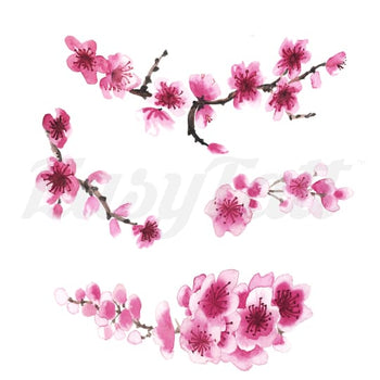 Cherry Blossoms - Temporary Tattoo