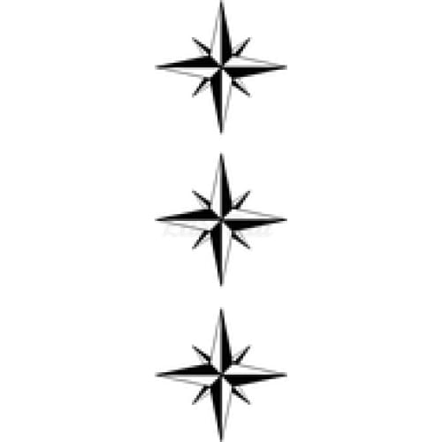 Compass Star Strip - Temporary Tattoo