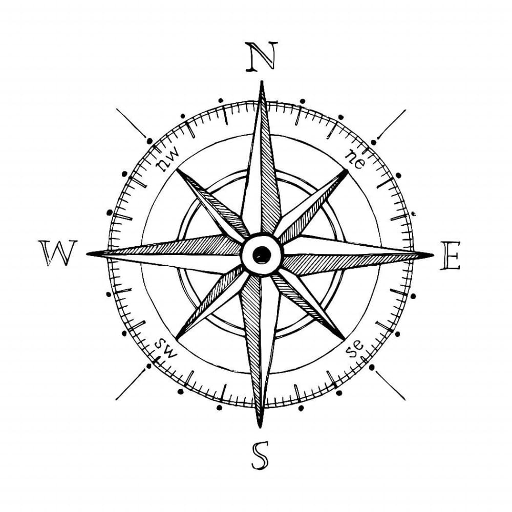 Compass - Temporary Tattoo