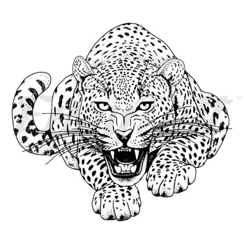 Crouching Jaguar - Temporary Tattoo