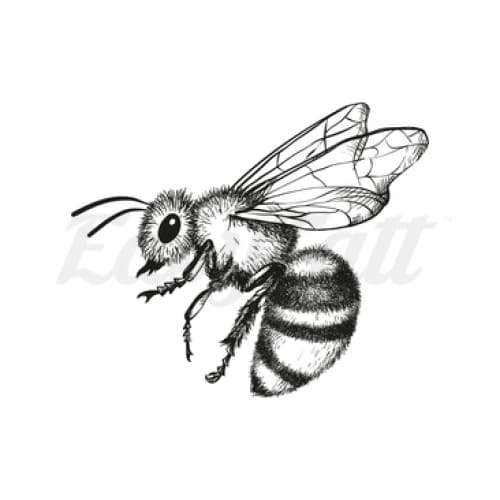 Cute Bee - Temporary Tattoo