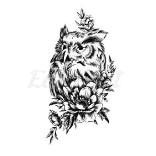Cute Owl - Temporary Tattoo