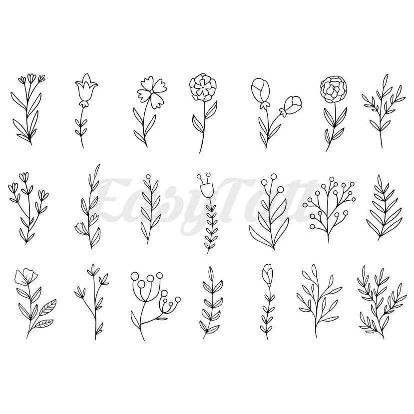 Cute Plants - Temporary Tattoo
