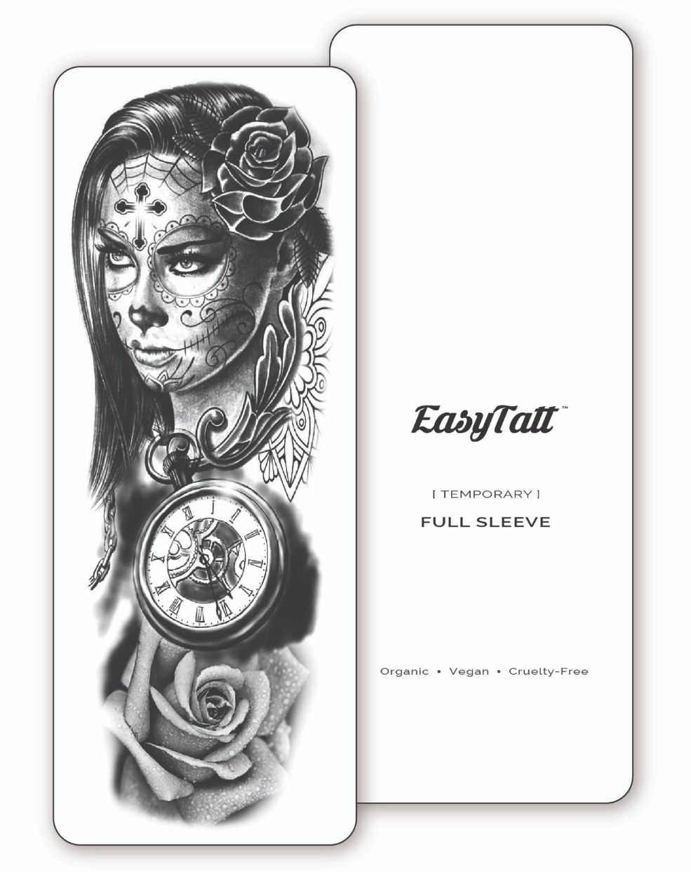 Day of the Dead Temporary Tattoo Sleeve EasyTatt™
