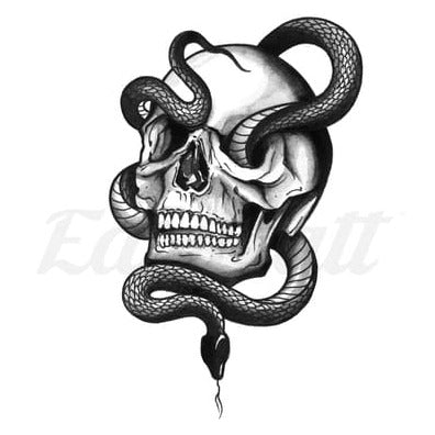 Death Snake - Temporary Tattoo