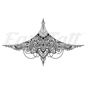 Detailed Underboob - Temporary Tattoo