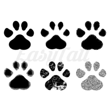 Dog Paws - Temporary Tattoo