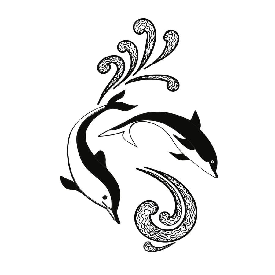 Dolphins - Temporary Tattoo