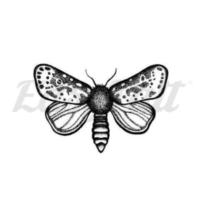 Dot work Moth - Temporary Tattoo