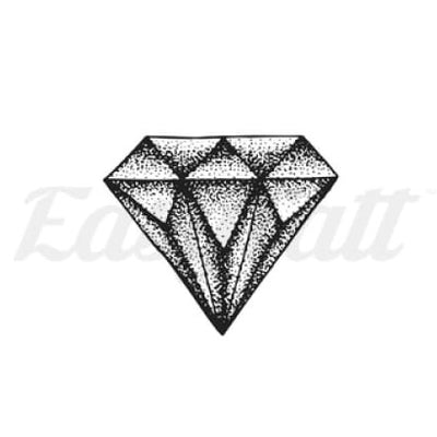 Dotwork Diamond - Temporary Tattoo