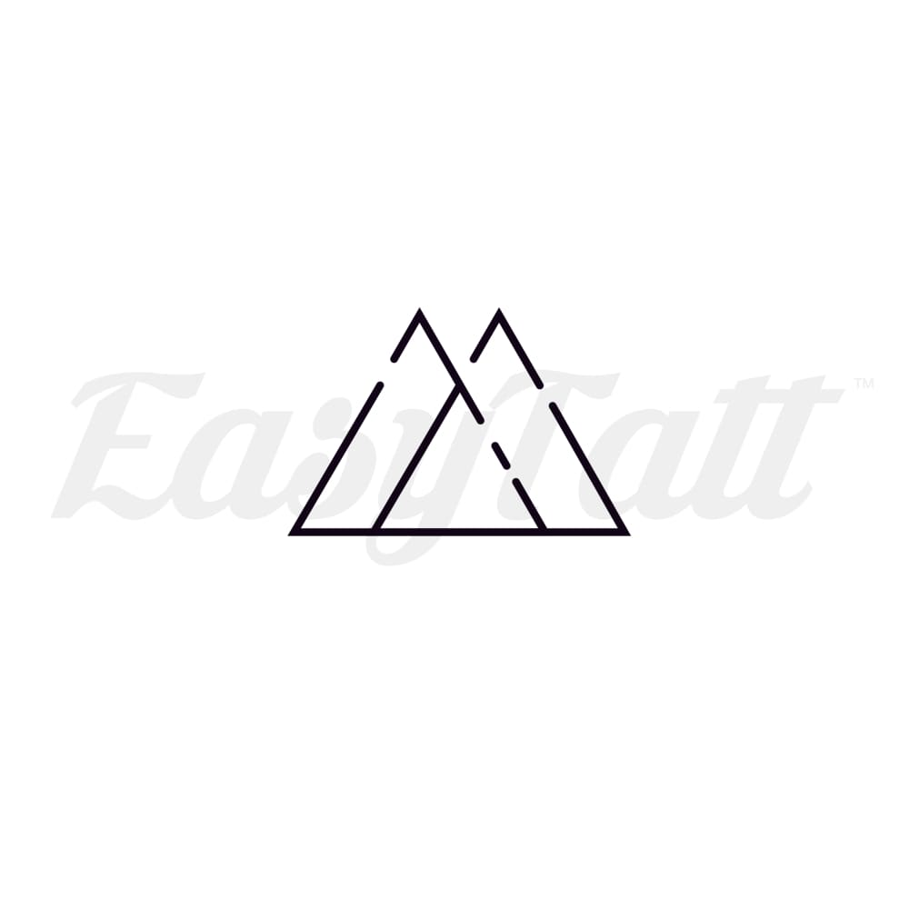 Double Triangle Temporary Tattoo | EasyTatt™