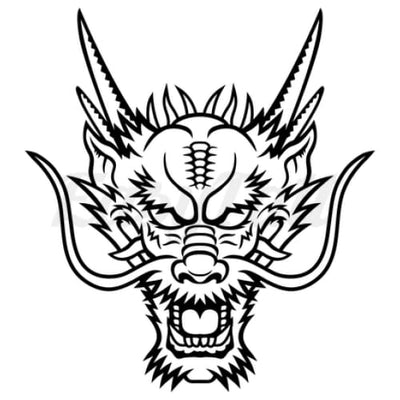 Dragon Head - Temporary Tattoo