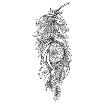 Dreamcatcher in Leaves - Temporary Tattoo