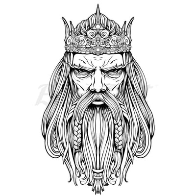 Dwarf King - Temporary Tattoo