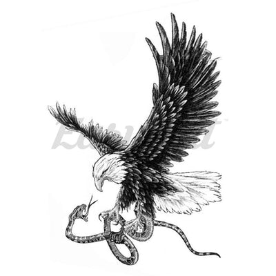 Eagle and Snake - Temporary Tattoo