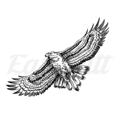 Eagle Soaring - Temporary Tattoo
