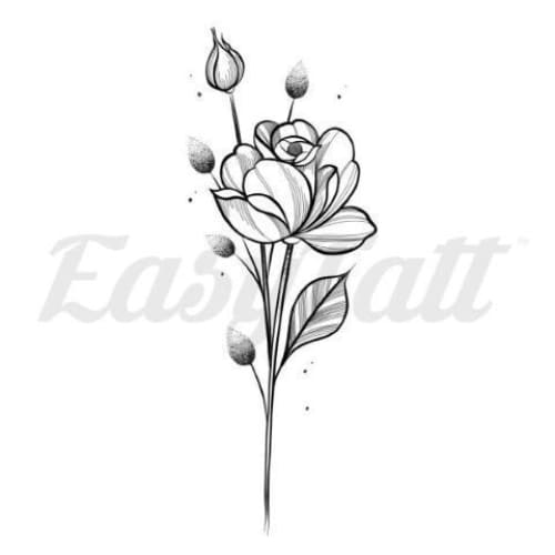 Elegant Flower - By Sollefe - Temporary Tattoo