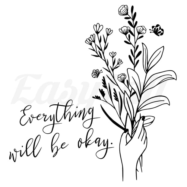 Everything will be okay - Temporary Tattoo