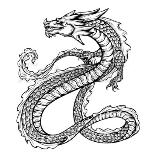 Evil Dragon - Temporary Tattoo