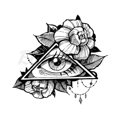 Eye in Triangle - Temporary Tattoo