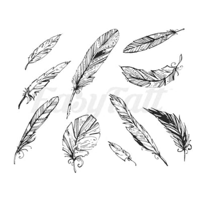 Feathers - Temporary Tattoo