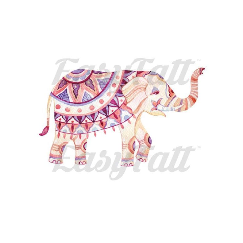 Festive Elephant - Temporary Tattoo