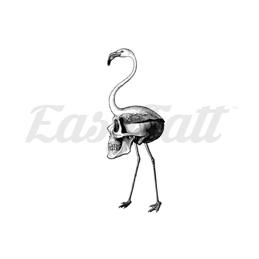 Flamingo Skull - By Kiryadi - Temporary Tattoo