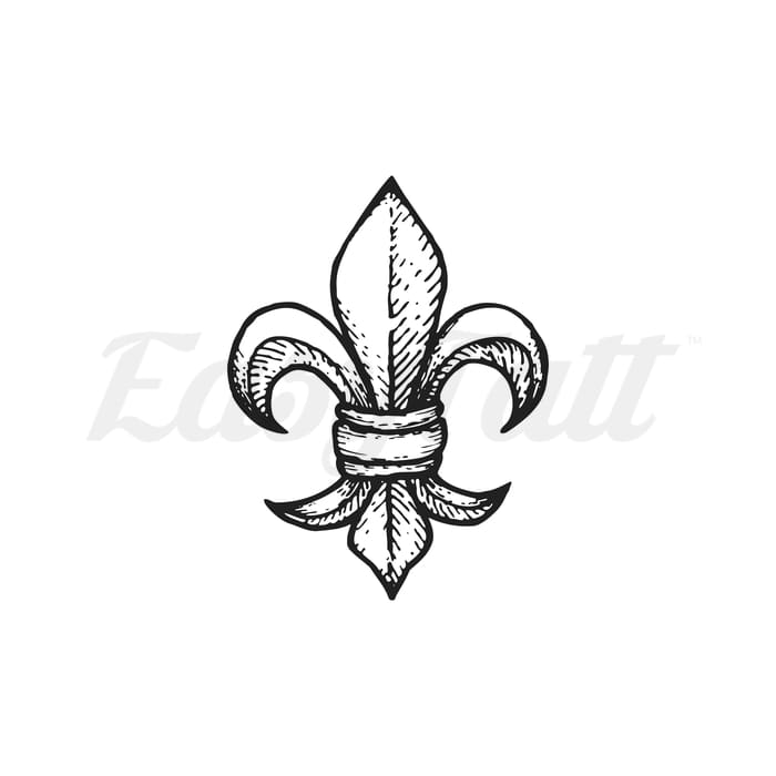 Fleur de Lis Small - Temporary Tattoo