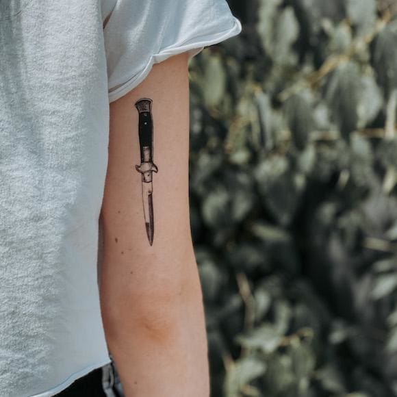 Flick Knife - Temporary Tattoo