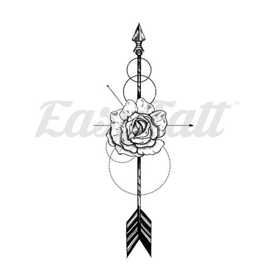 Floral Arrow - Temporary Tattoo