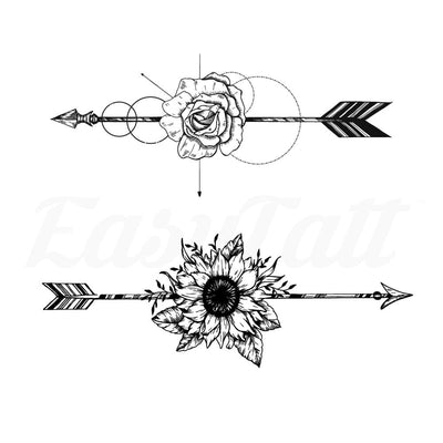 Floral Arrows - Temporary Tattoo