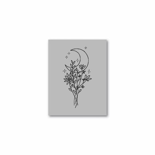 Floral Moon - Single Stencil