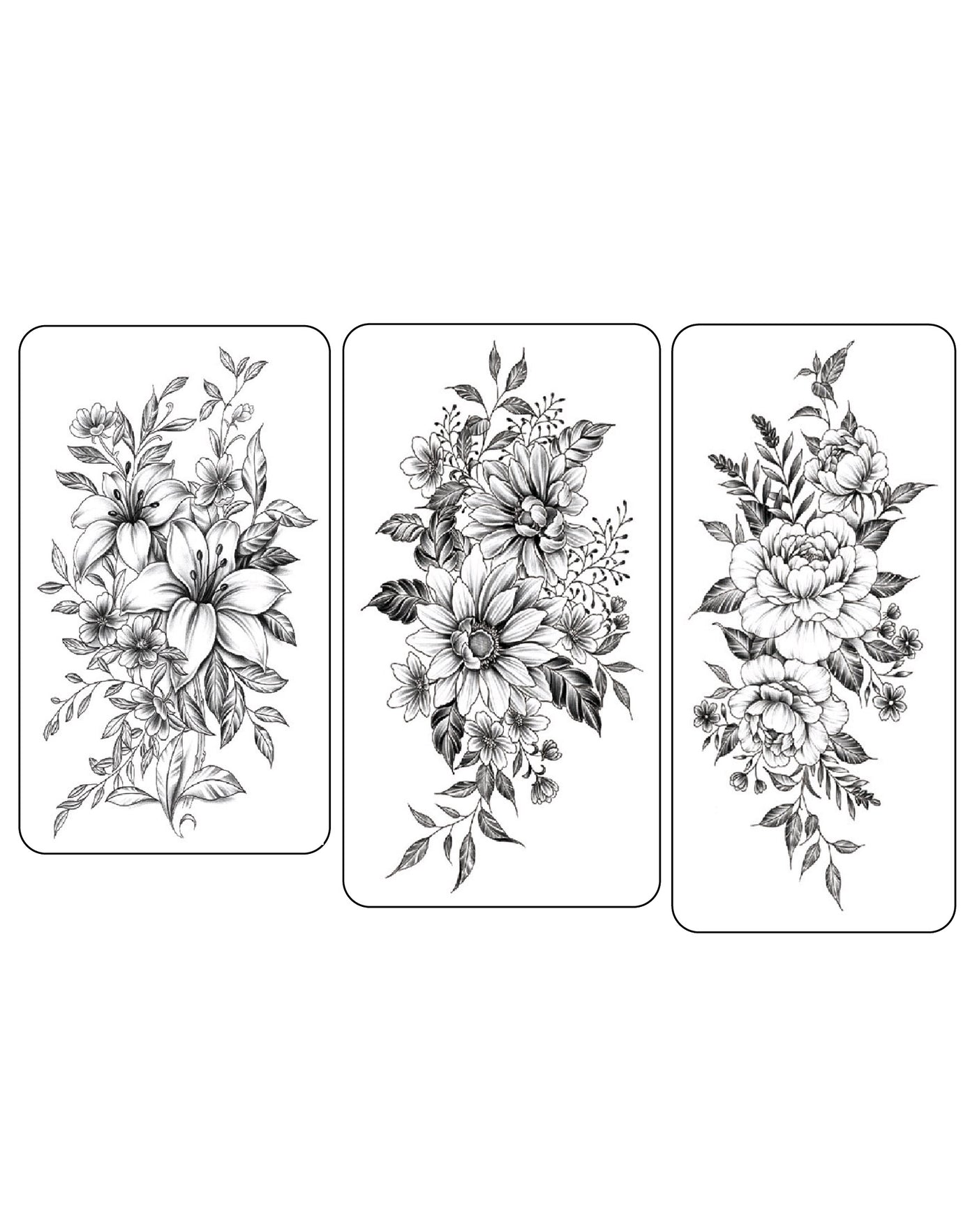 (Half Sleeves Pack) Floral Trio 2