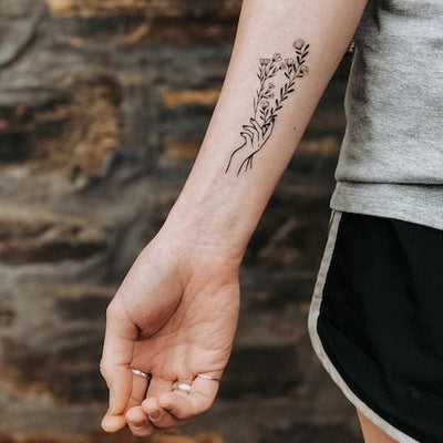 Flourishing Flowers - Temporary Tattoo