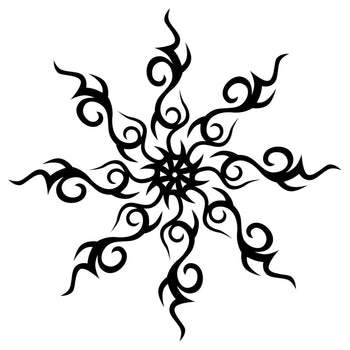 Flower Sun - Temporary Tattoo