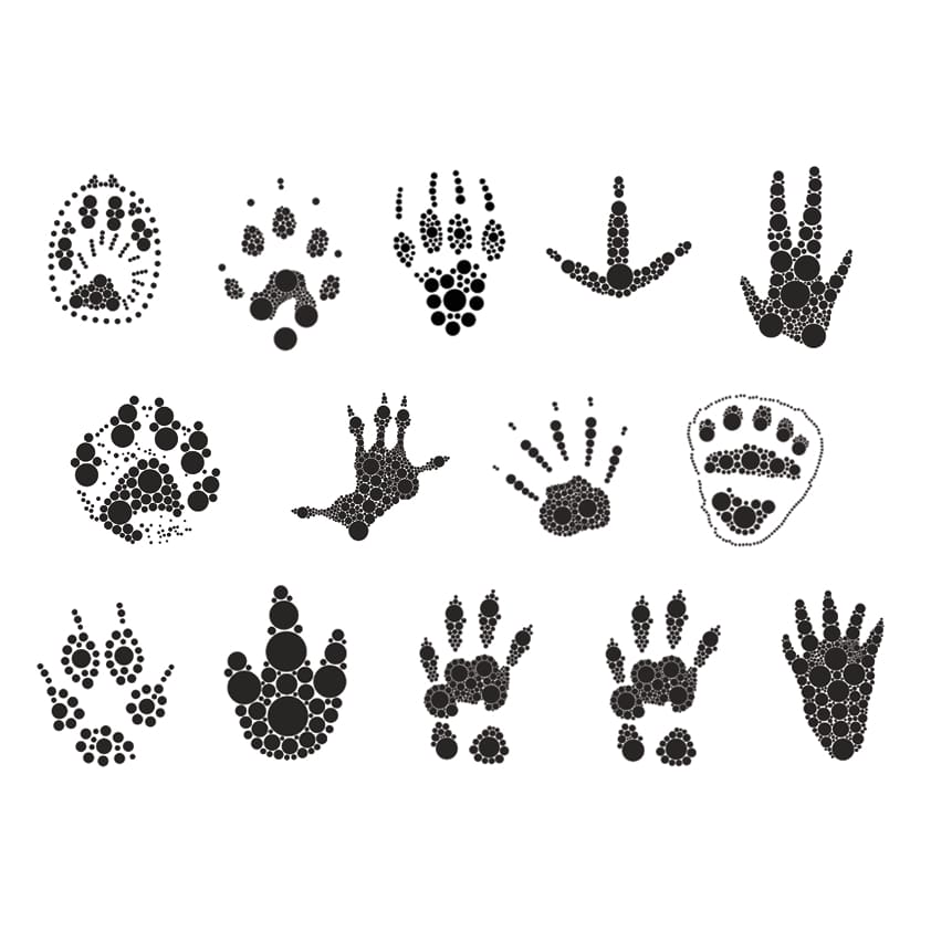 Footprint Set - by Eastern Cloud - Temporary Tattoo