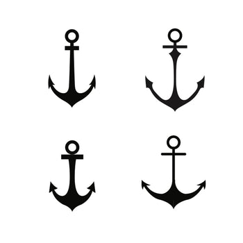 Four Anchors - Temporary Tattoo