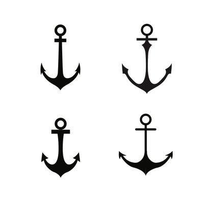Four Anchors - Temporary Tattoo