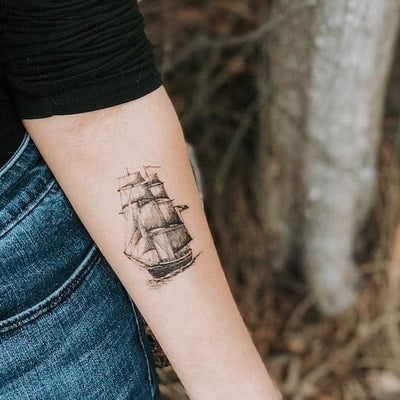Fully Rigged Ship - Temporary Tattoo